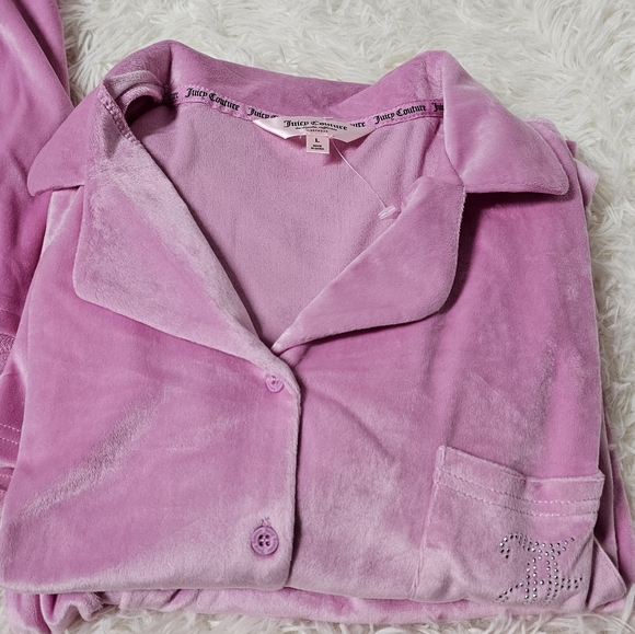 Juicy Couture 3-Piece Womens Pajama Set Lounge Wear Soft Comfy Rhinestone - Picture 12 of 12